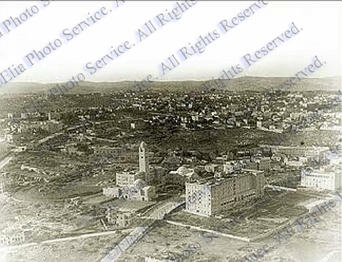 Aerial view of Y.M.C.A. and King David Hotel 1936